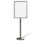 Montour Line Sign Frame Floor Standing 22 x 28 in. V Satin Stainless Steel FS200-2228-V-SS - alternate 1